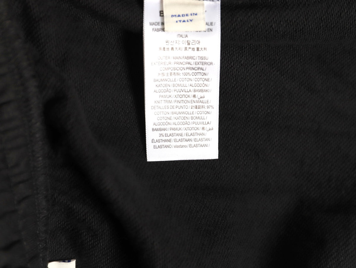 Burberry 25FW Black Equestrian-Stamp Drawstring Jogger Pants