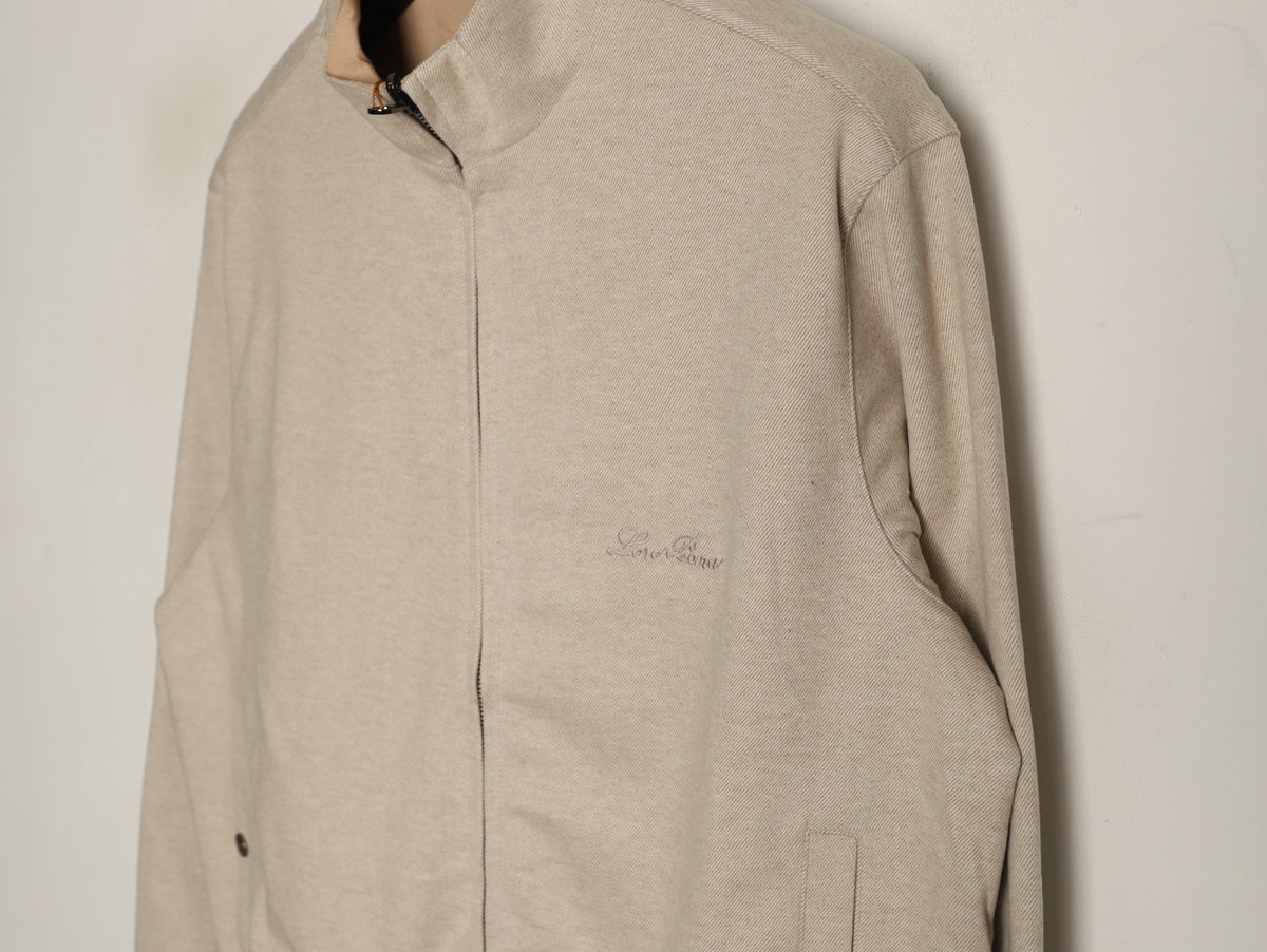 Loro Piana LP Embroidered Linen-Cashmere Stand-Collar Jacket