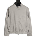 Loro Piana LP Embroidered Reversible Linen-Cashmere Jacket - Gray/Charcoal