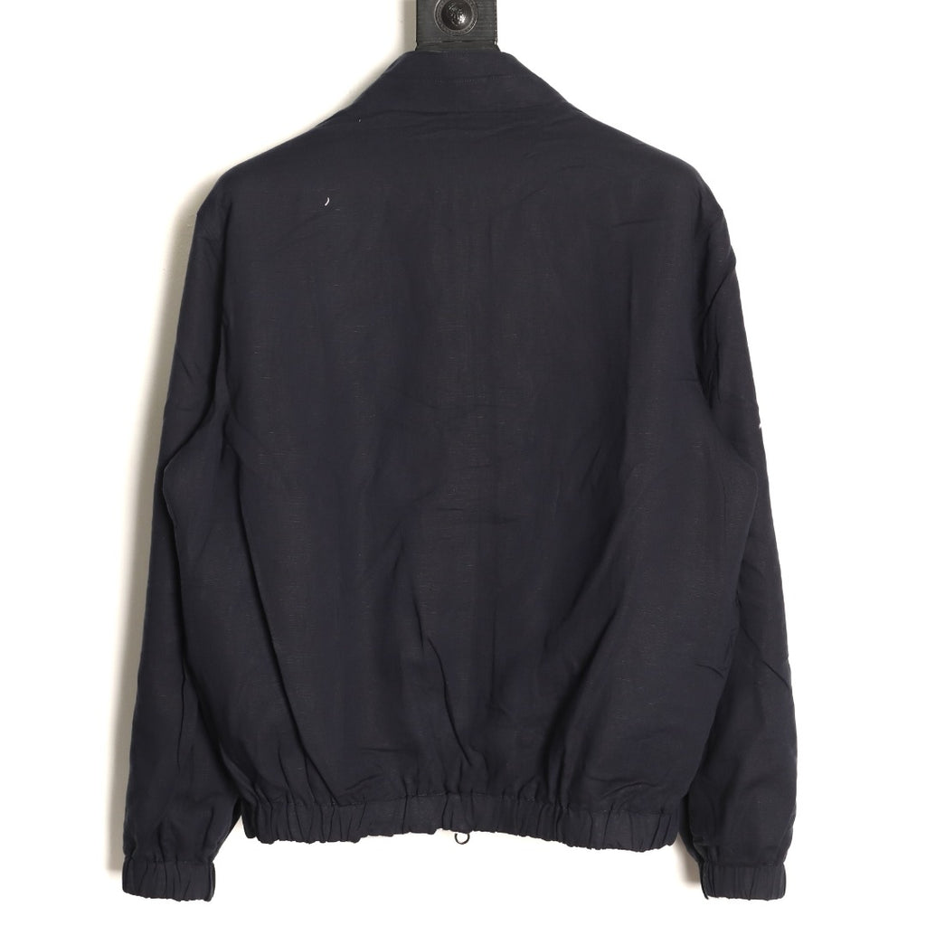 Loro Piana LP Embroidered Reversible Linen-Cashmere Jacket - Gray/Charcoal
