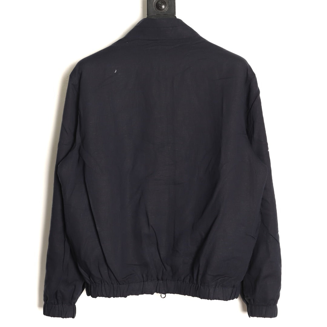 Loro Piana LP Embroidered Reversible Linen-Cashmere Jacket - Gray/Charcoal