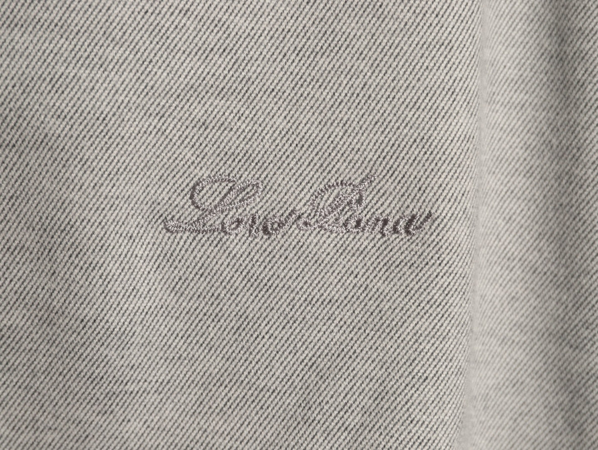 Loro Piana LP Embroidered Reversible Linen-Cashmere Jacket - Gray/Charcoal