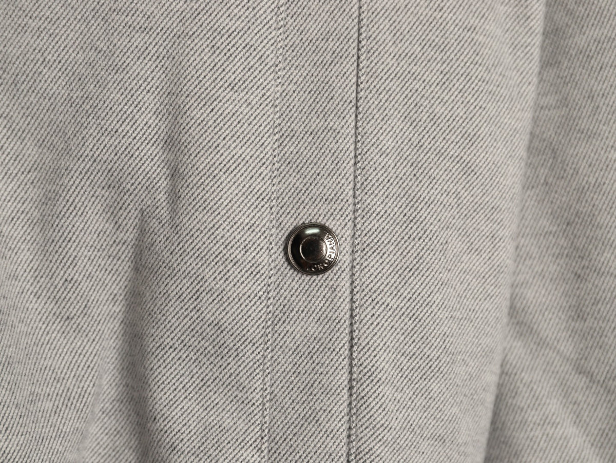 Loro Piana LP Embroidered Reversible Linen-Cashmere Jacket - Gray/Charcoal