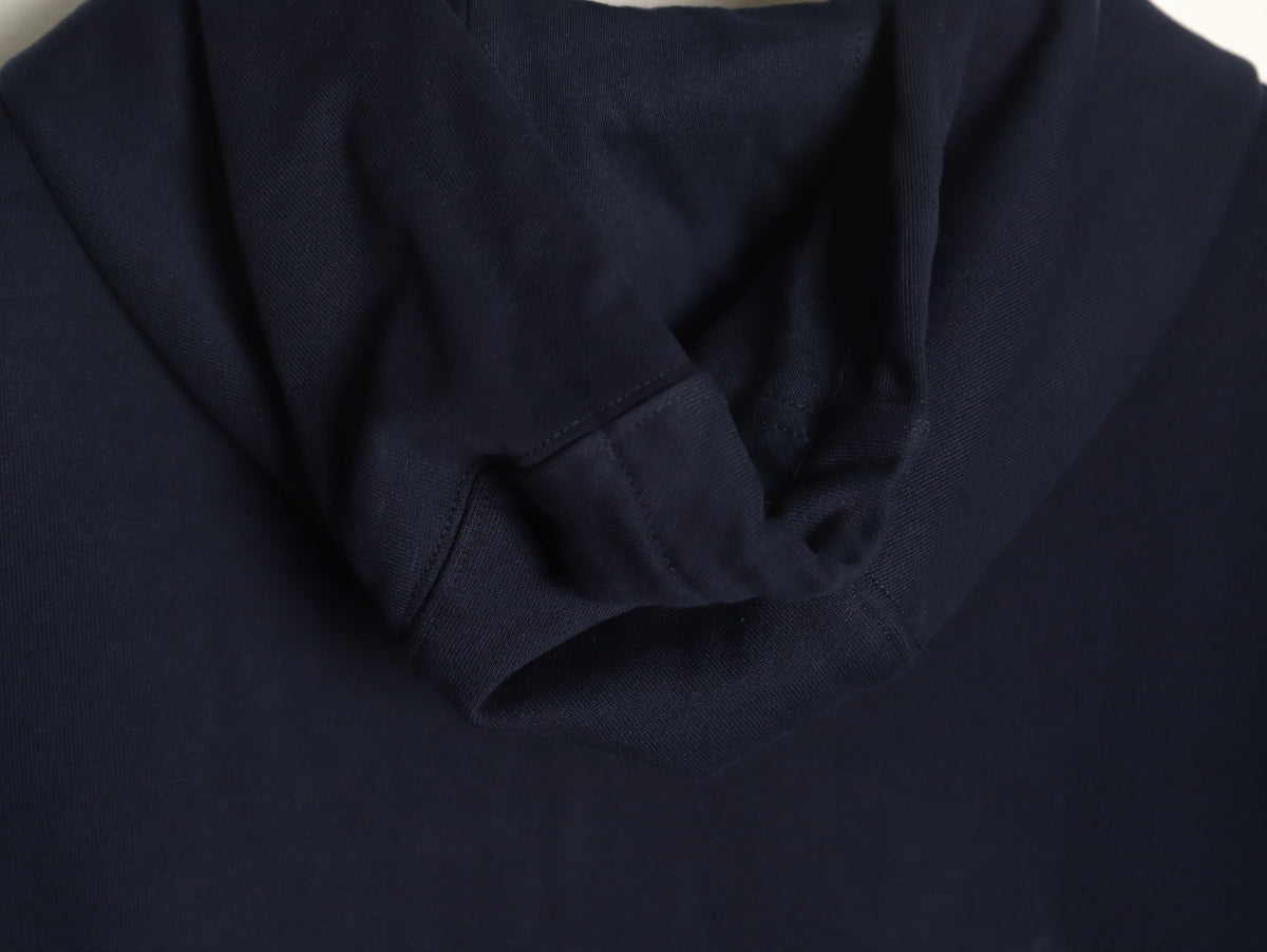 Loewe Curved-Sleeve Zip-Up Hoodie - Dark Navy