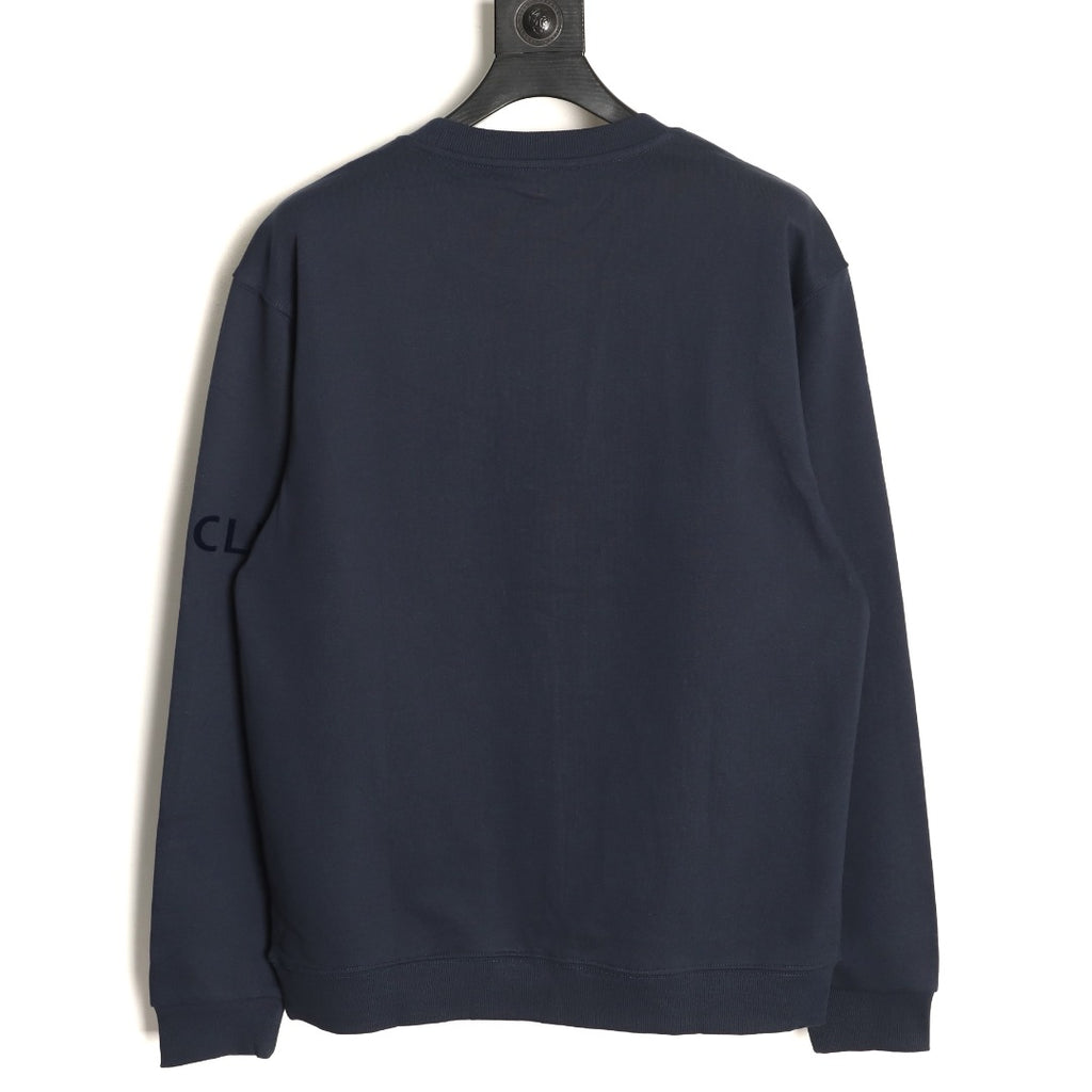 Moncler Small-Logo Loopback Crewneck Sweatshirt - Dark Navy
