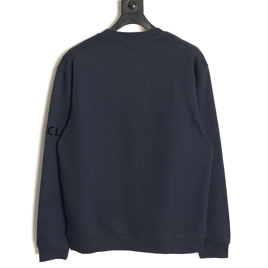 Moncler Small-Logo Loopback Crewneck Sweatshirt - Dark Navy