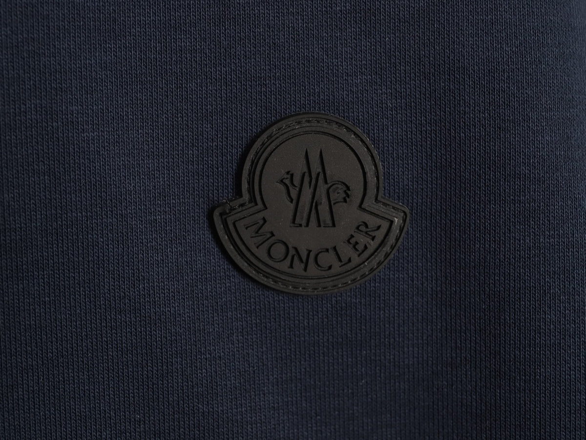 Moncler Small-Logo Loopback Crewneck Sweatshirt - Dark Navy