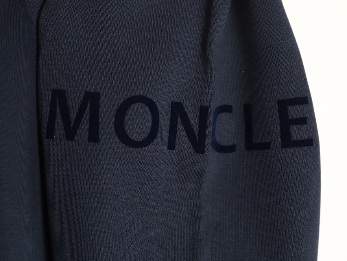 Moncler Small-Logo Loopback Crewneck Sweatshirt - Dark Navy