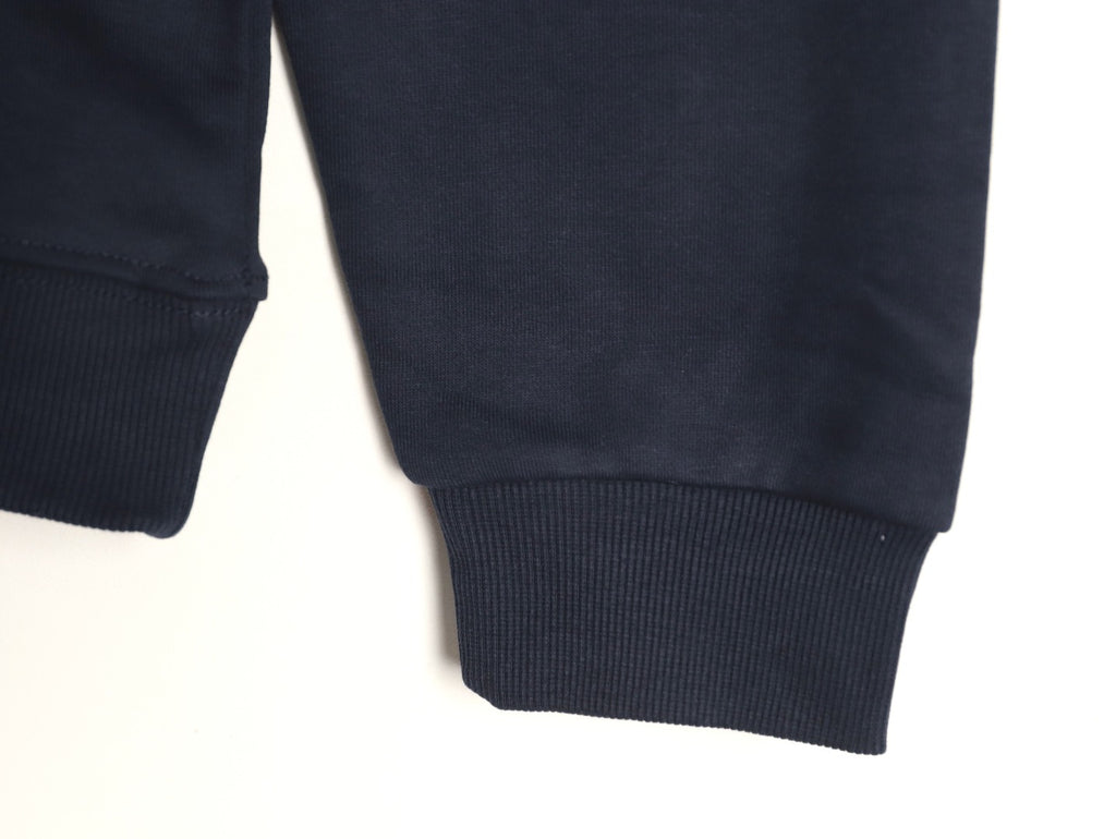 Moncler Small-Logo Loopback Crewneck Sweatshirt - Dark Navy