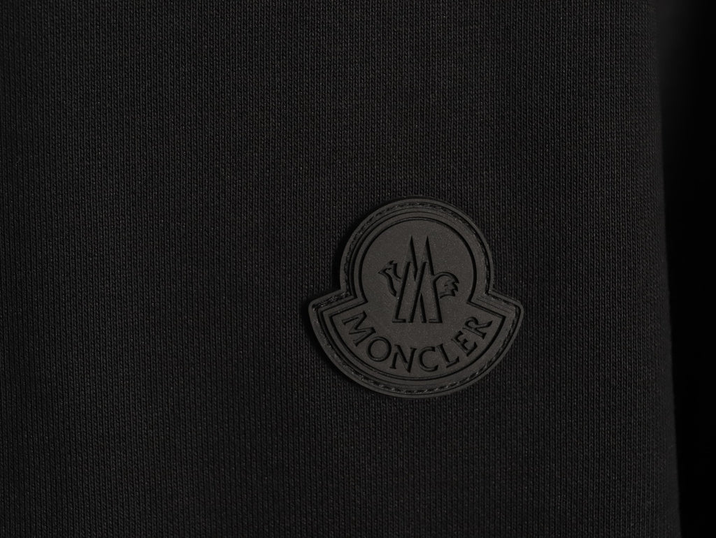 Moncler Small-Logo Loopback Crewneck Sweatshirt - Black