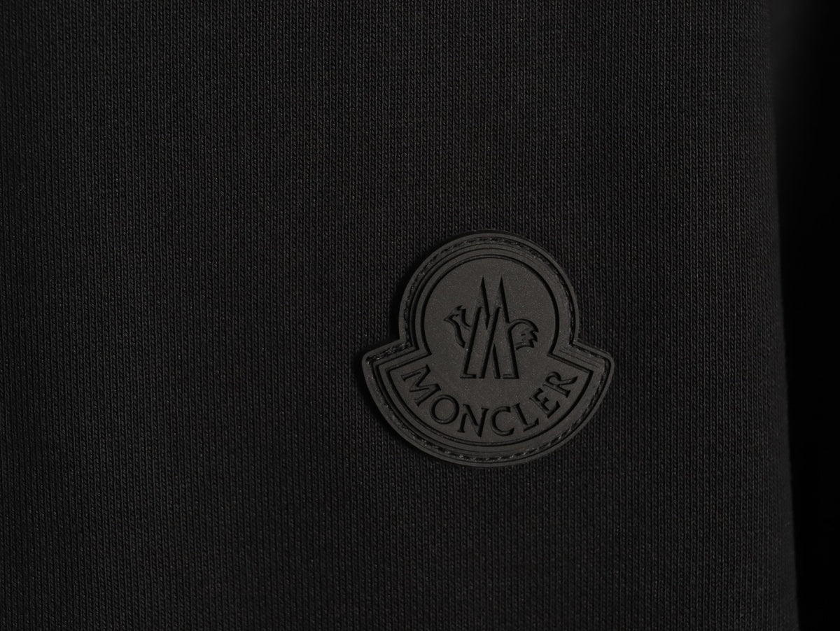 Moncler Small-Logo Loopback Crewneck Sweatshirt - Black