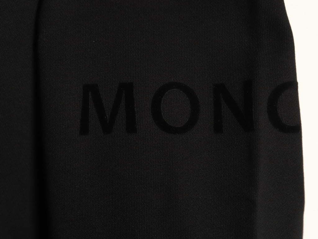 Moncler Small-Logo Loopback Crewneck Sweatshirt - Black
