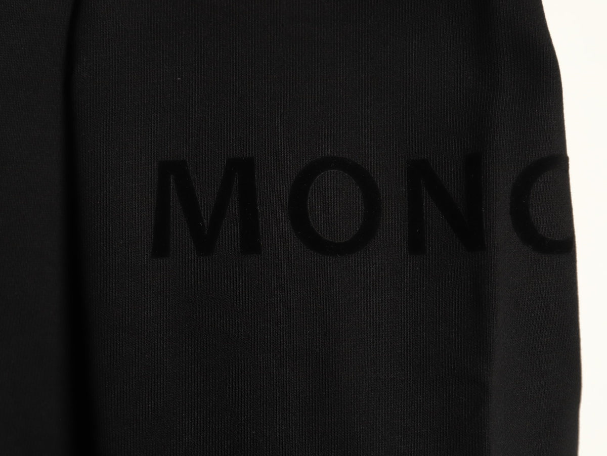 Moncler Small-Logo Loopback Crewneck Sweatshirt - Black