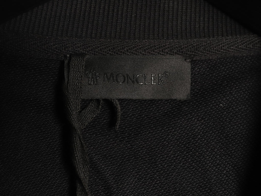 Moncler Small-Logo Loopback Crewneck Sweatshirt - Black