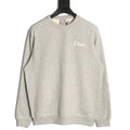 Dior Gray Loopback Crewneck Sweatshirt with Chest Logo