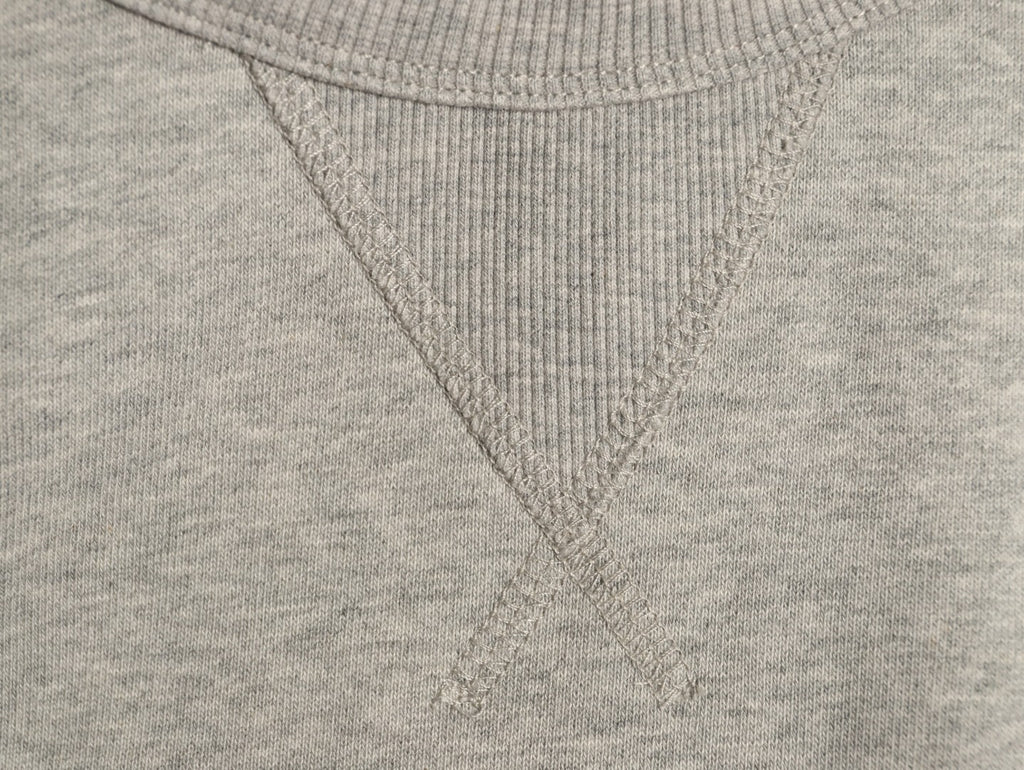 Dior Gray Loopback Crewneck Sweatshirt with Chest Logo