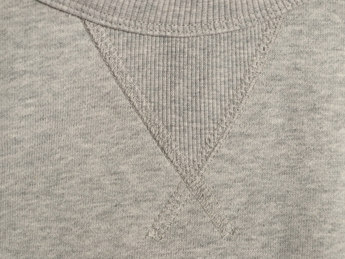 Dior Gray Loopback Crewneck Sweatshirt with Chest Logo