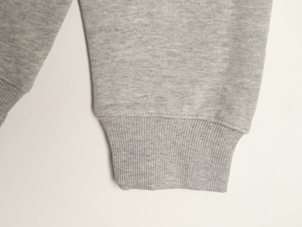Dior Gray Loopback Crewneck Sweatshirt with Chest Logo
