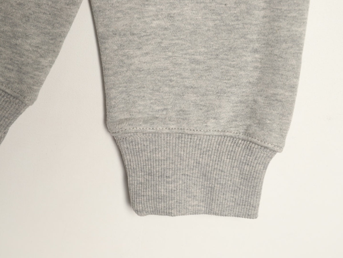 Dior Gray Loopback Crewneck Sweatshirt with Chest Logo