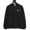 Dior Black Loopback Crewneck Sweatshirt with Chest Logo