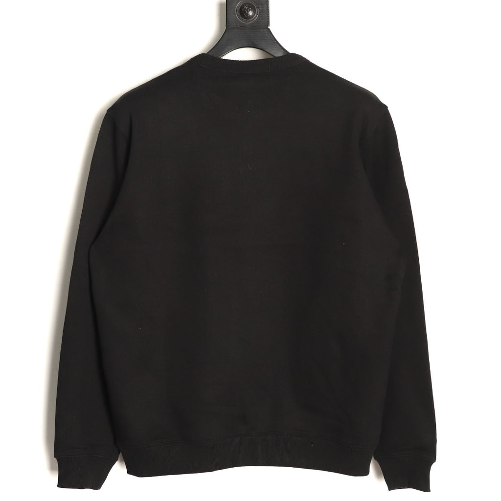 Dior Black Loopback Crewneck Sweatshirt with Chest Logo