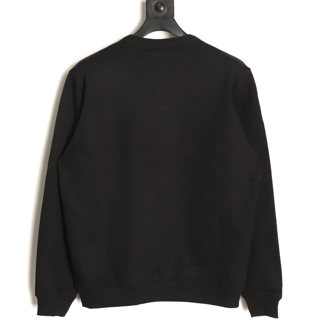 Dior Black Loopback Crewneck Sweatshirt with Chest Logo