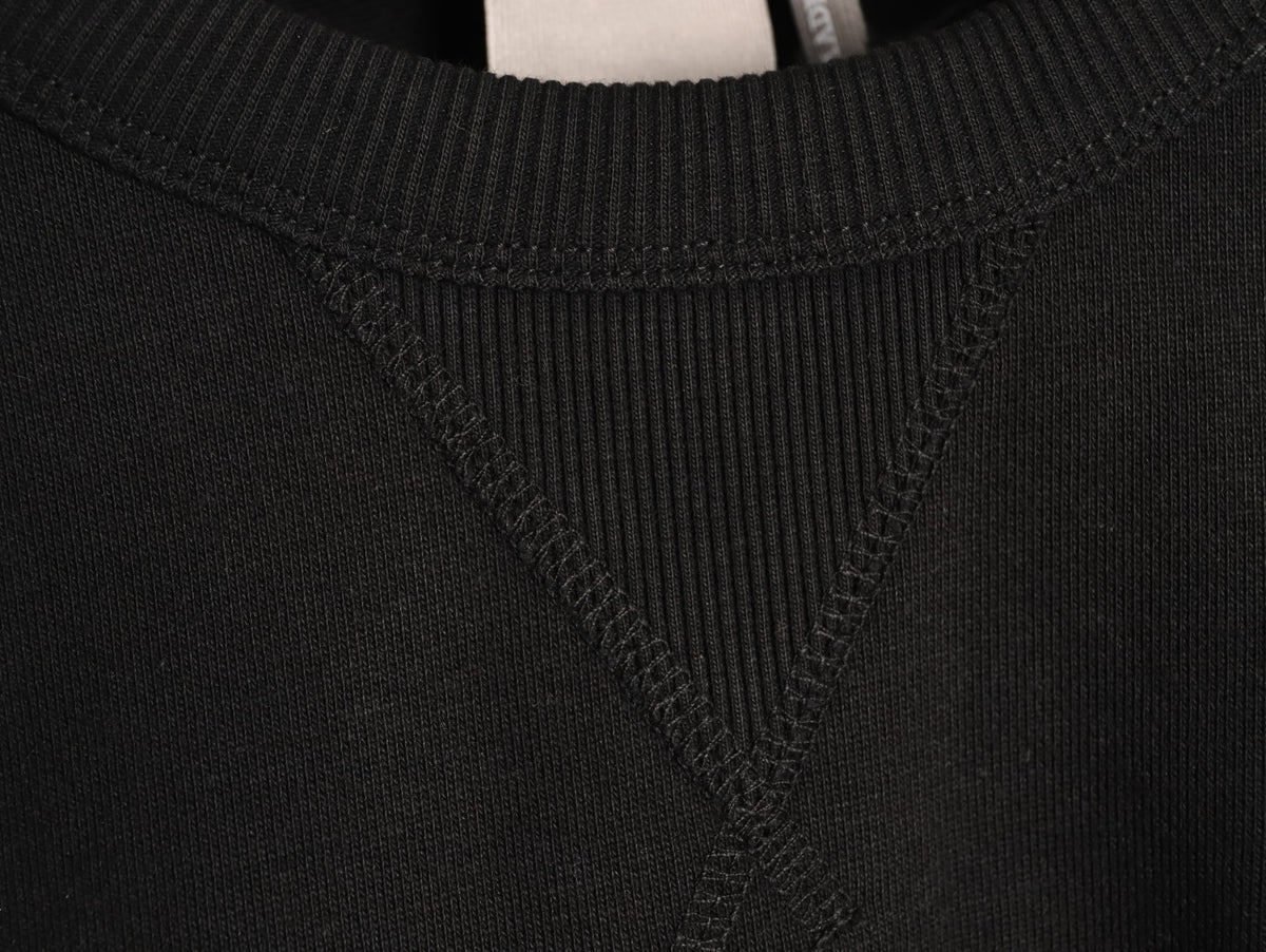 Dior Black Loopback Crewneck Sweatshirt with Chest Logo