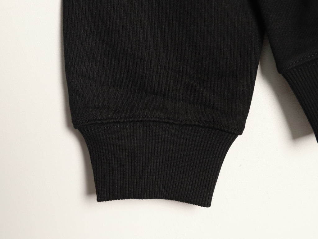 Dior Black Loopback Crewneck Sweatshirt with Chest Logo