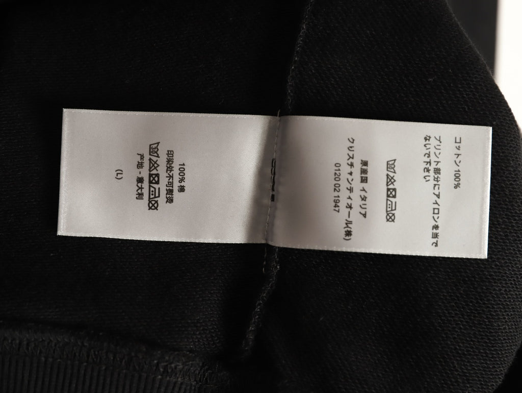 Dior Black Loopback Crewneck Sweatshirt with Chest Logo