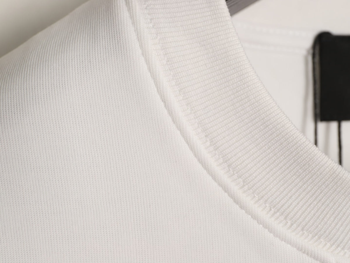 Prada White Triangle-Logo Crewneck Sweatshirt