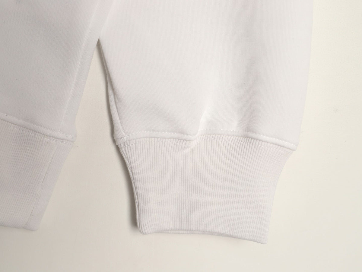 Prada White Triangle-Logo Crewneck Sweatshirt