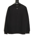 Prada Black Triangle-Logo Crewneck Sweatshirt