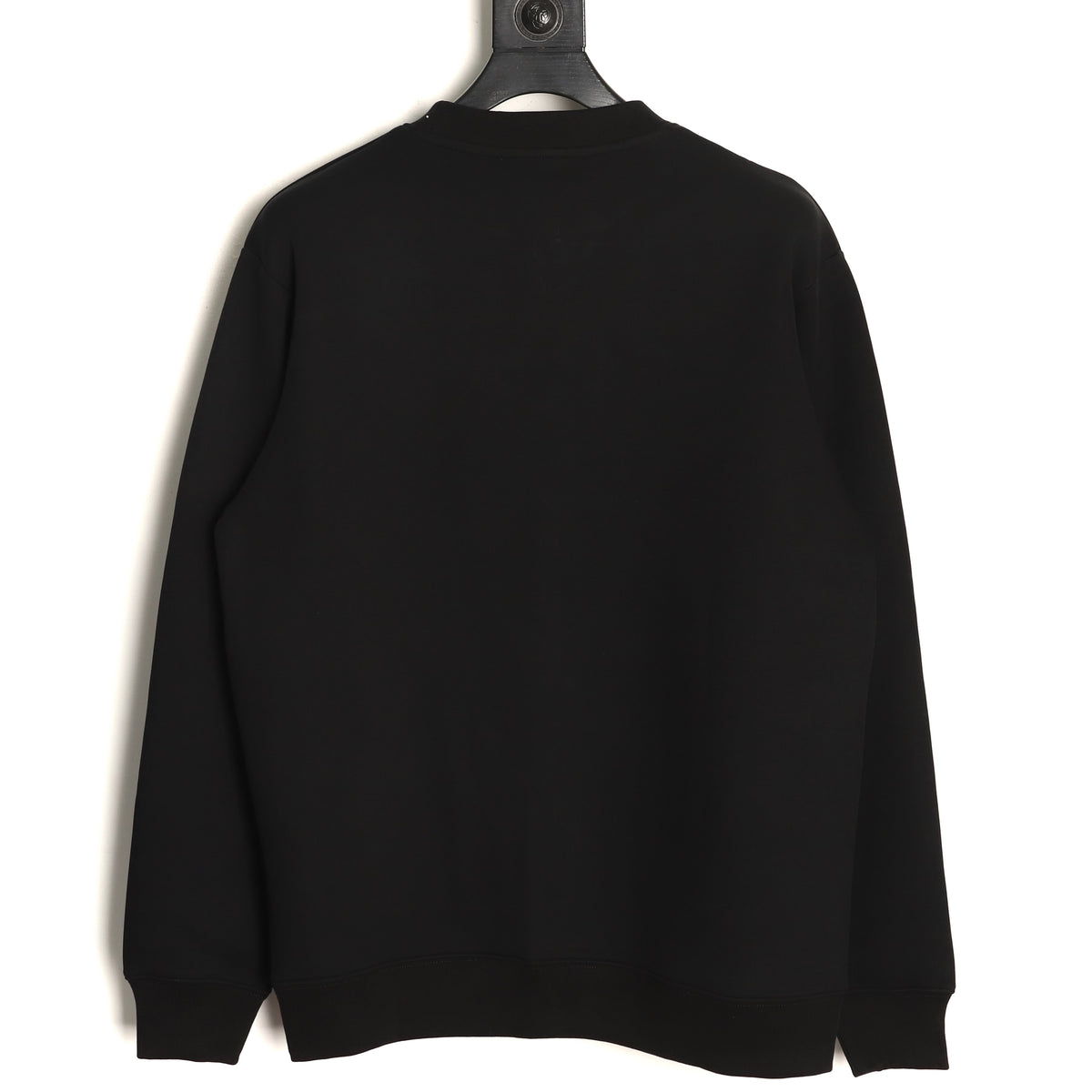Prada Black Triangle-Logo Crewneck Sweatshirt