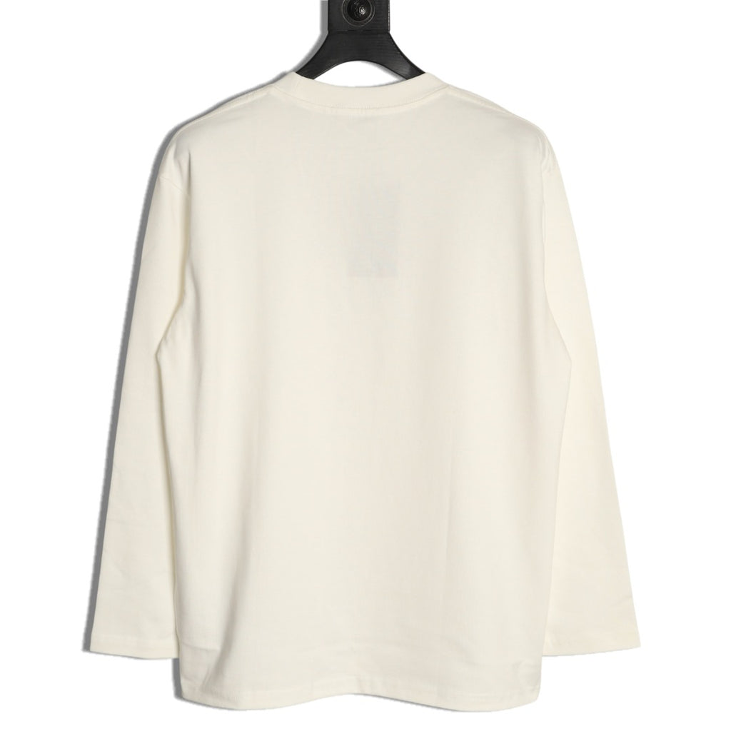 Gucci 26SS Off-White Double-G Chest-Motif Long-Sleeve Top