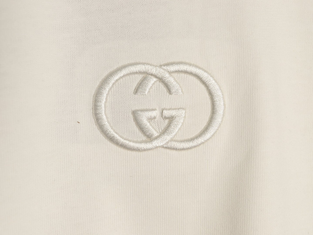 Gucci 26SS Off-White Double-G Chest-Motif Long-Sleeve Top