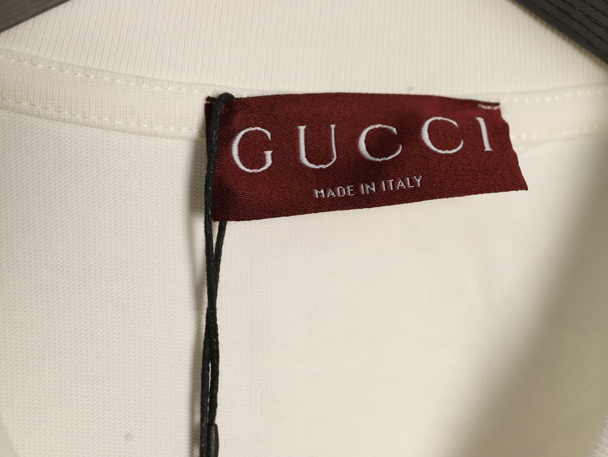 Gucci 26SS Off-White Double-G Chest-Motif Long-Sleeve Top