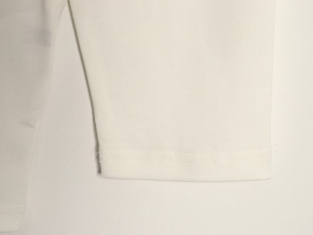 Gucci 26SS Off-White Double-G Chest-Motif Long-Sleeve Top
