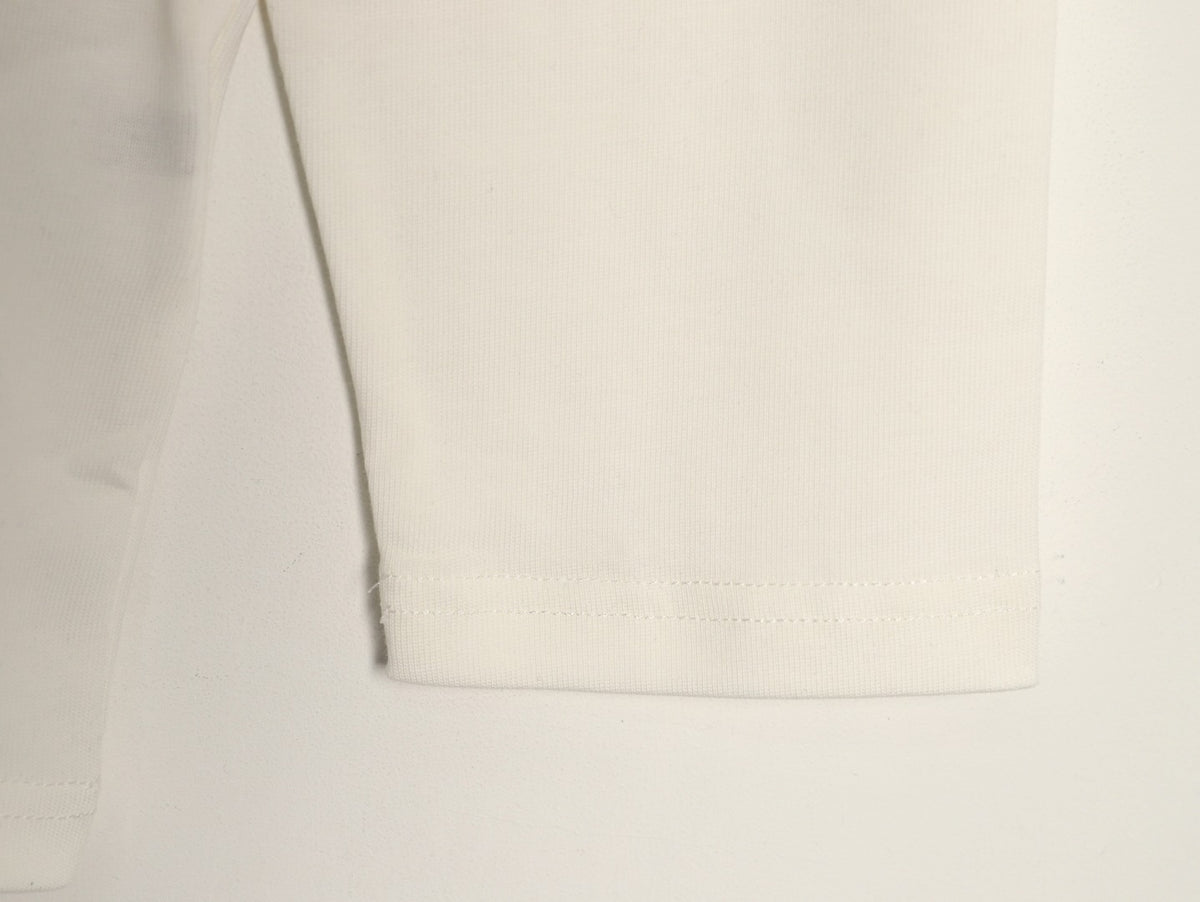 Gucci 26SS Off-White Double-G Chest-Motif Long-Sleeve Top