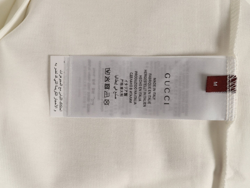 Gucci 26SS Off-White Double-G Chest-Motif Long-Sleeve Top