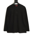 Gucci 26SS Black Double-G Chest-Motif Long-Sleeve Top