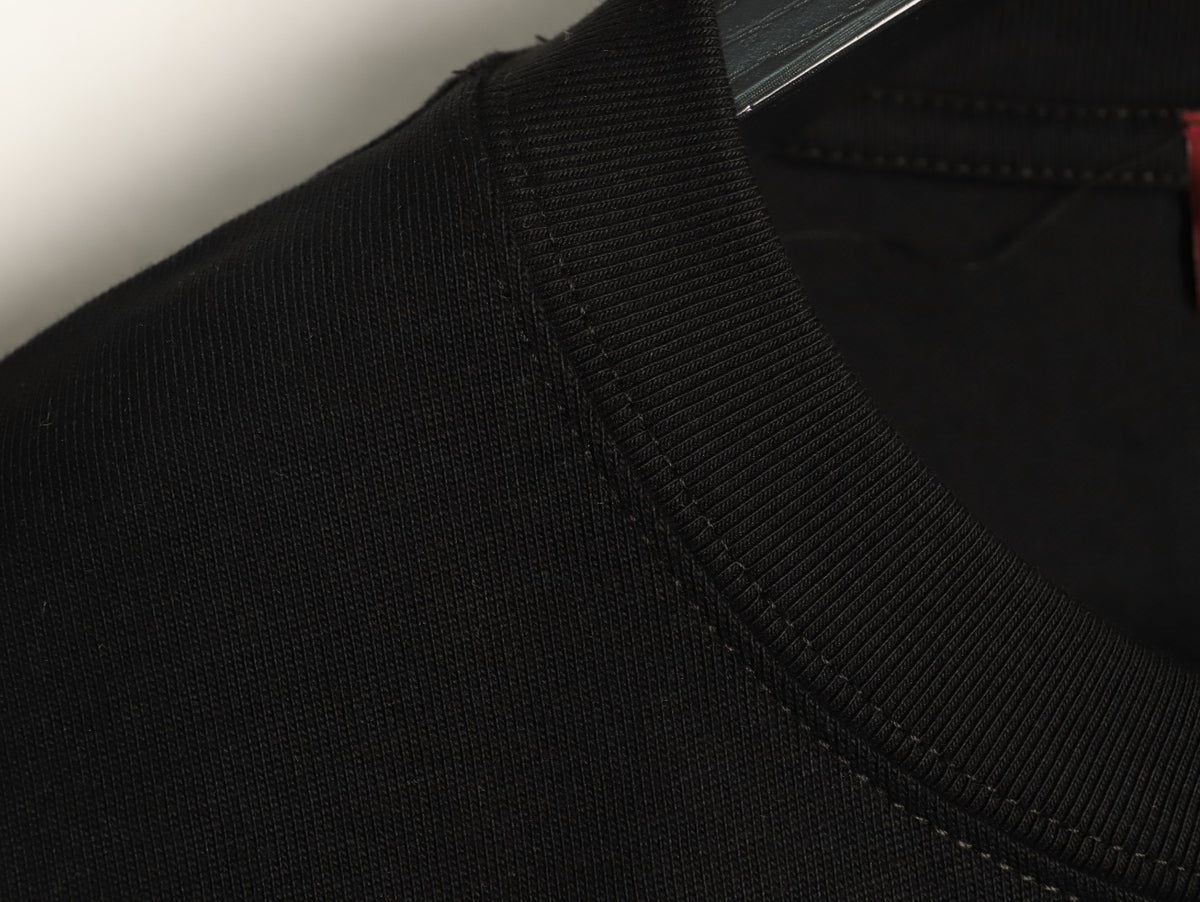 Gucci 26SS Black Double-G Chest-Motif Long-Sleeve Top