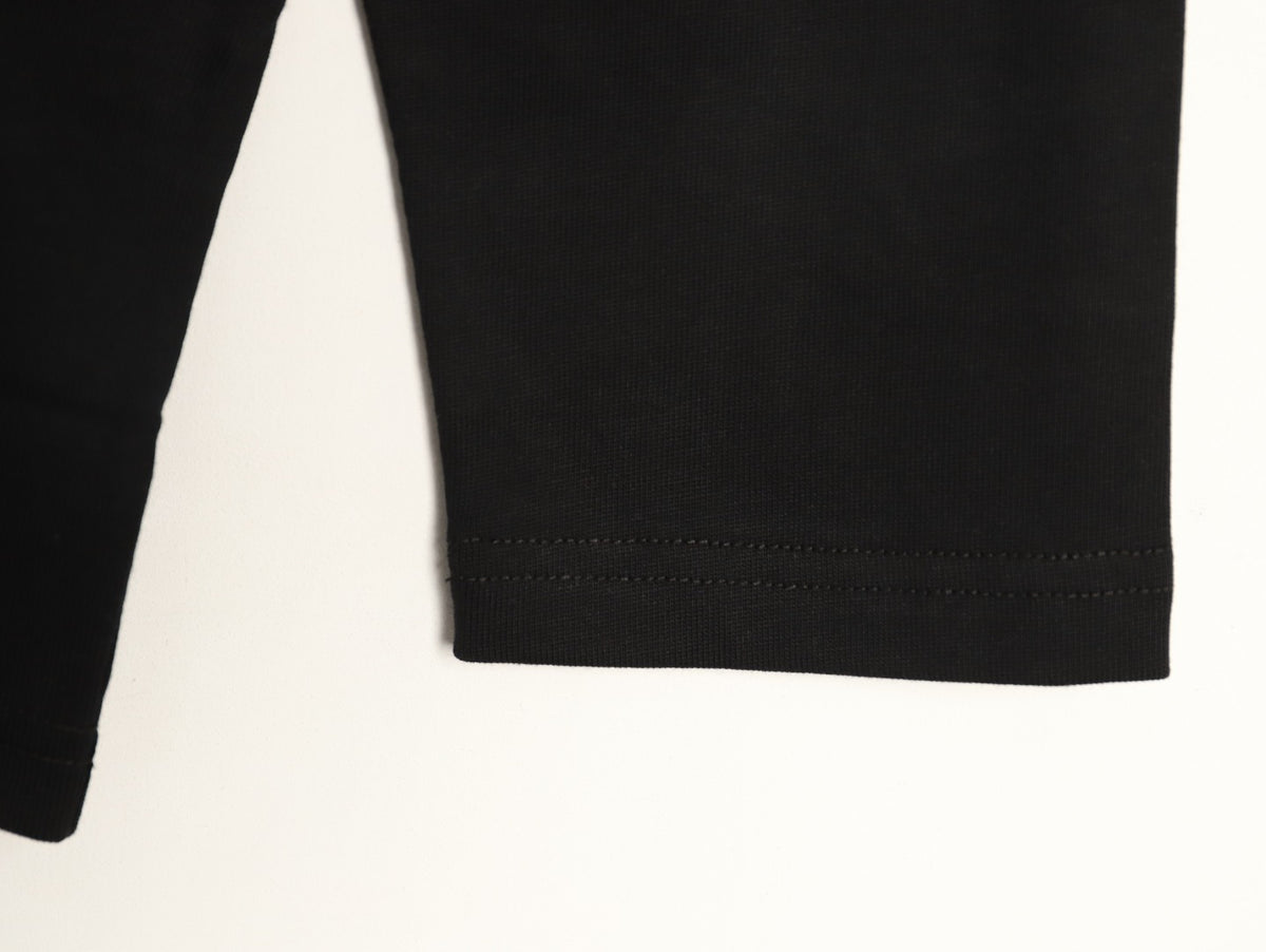 Gucci 26SS Black Double-G Chest-Motif Long-Sleeve Top