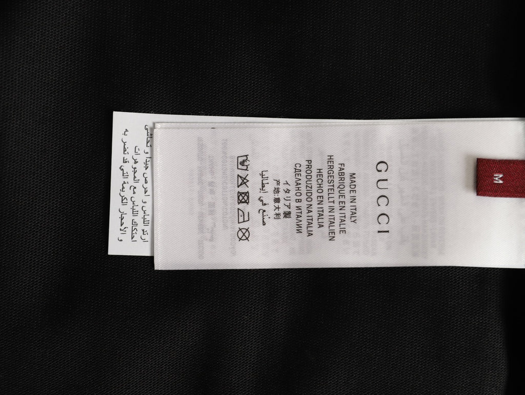 Gucci 26SS Black Double-G Chest-Motif Long-Sleeve Top