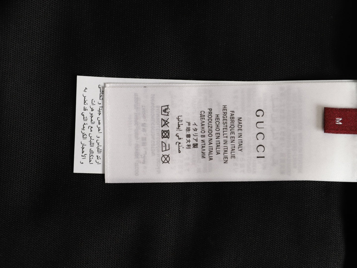 Gucci 26SS Black Double-G Chest-Motif Long-Sleeve Top