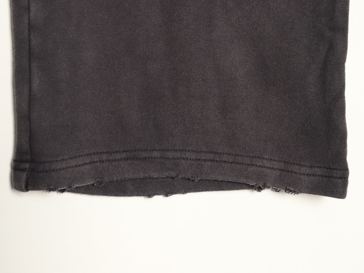 Balenciaga BLCG Charcoal Letter-Detail Wide-Leg Pants