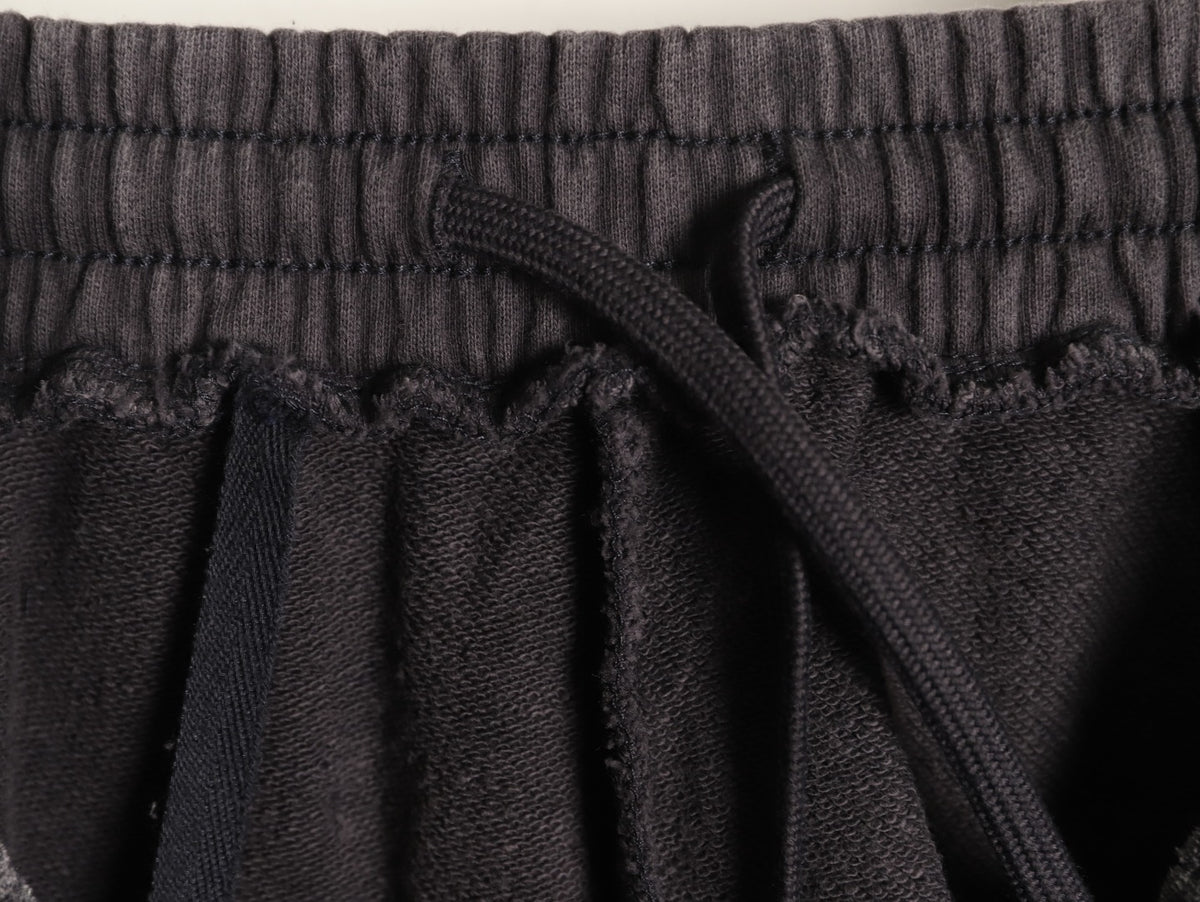 Balenciaga BLCG Charcoal Letter-Detail Wide-Leg Pants