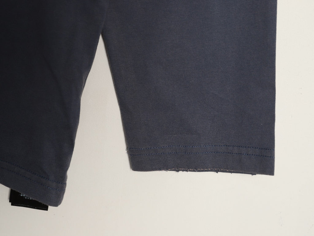 Balenciaga 26SS Dark Gray Front-and-Back Letter Long-Sleeve Top