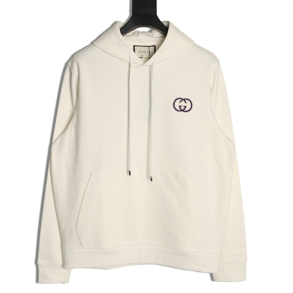 Gucci 26FW Off-White Double-G Chest-Motif Pullover Hoodie