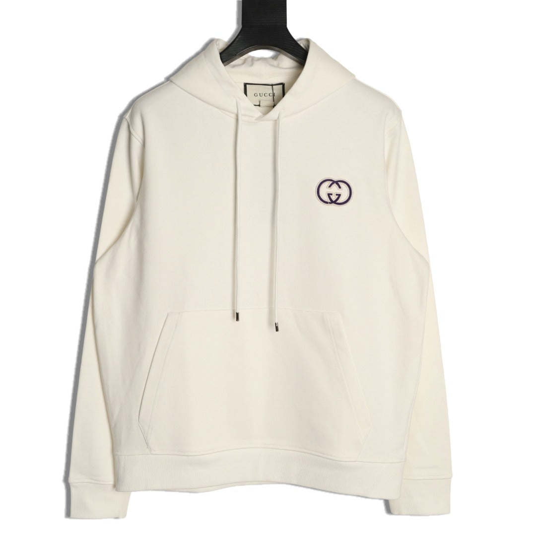 Gucci 26FW Off-White Double-G Chest-Motif Pullover Hoodie