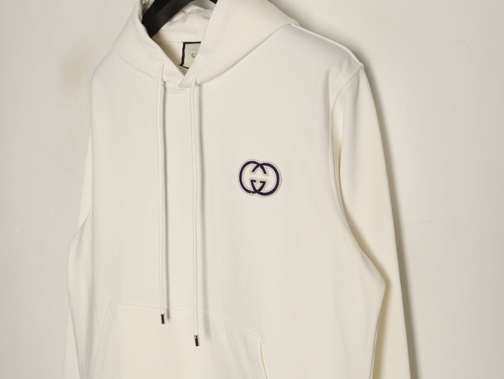 Gucci 26FW Off-White Double-G Chest-Motif Pullover Hoodie